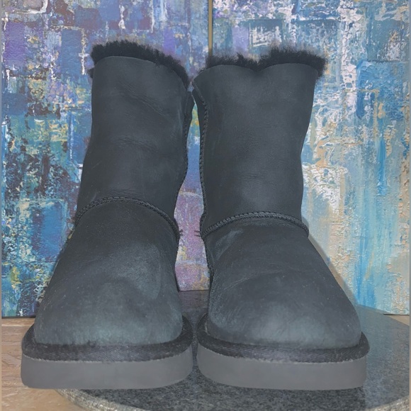 UGG BAILEY BLACK BOW TIE BOOTS WOMEN’s size 6 - Picture 5 of 16